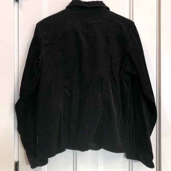 Woolrich | Woolrich Womens Black Corduroy Outdoorsy Button Down Shirt - Picture 6 of 6
